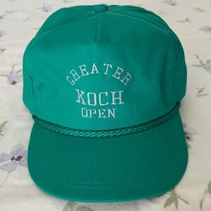 Vintage 90s Retro Grunge Greater Koch Open Mint Green Streetwear Hat